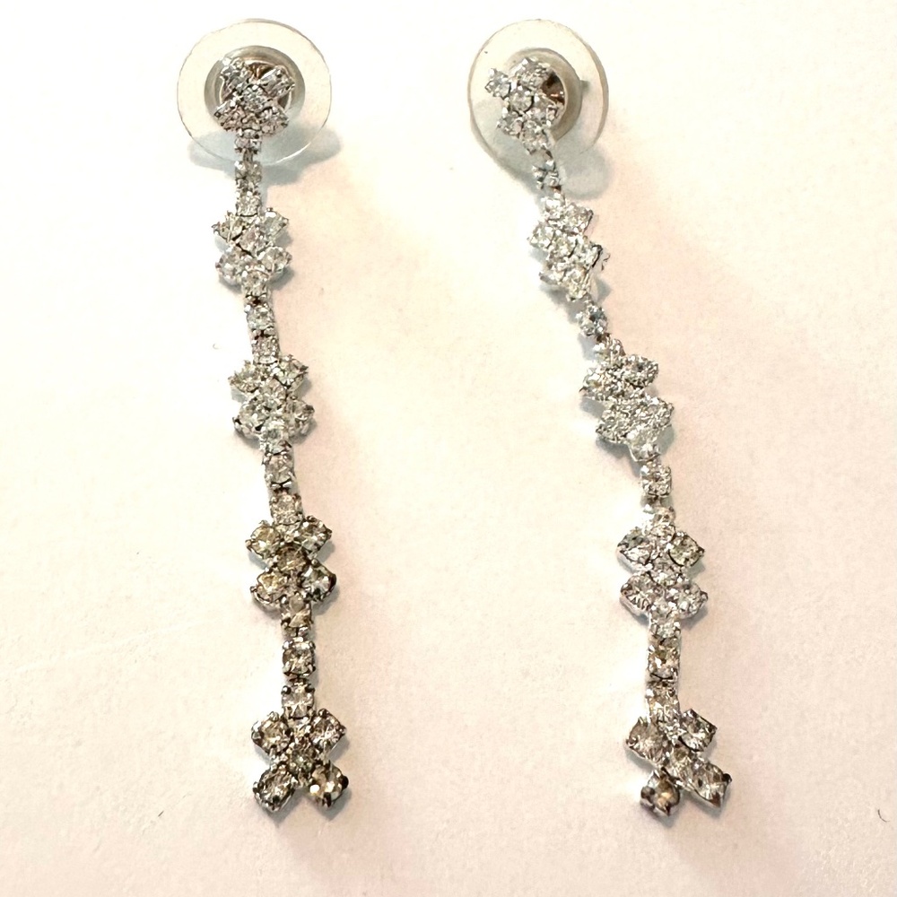 Rhinestone dangle earrings